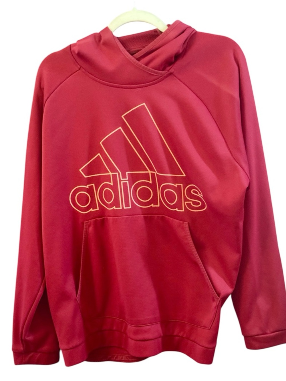 adidas Red Hoodie with Outlined Logo 2XL